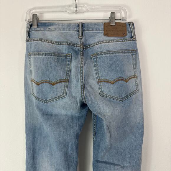 American Eagle Core Flex Jeans‎ Mens 28x30 Light Wash Stretch Comfort Denim Blue - Picture 5 of 8